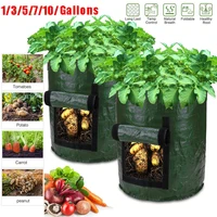 12 Gallons DIY Potato Planter Planting Container Bag Vegetable Gardening Jardineria Thicken Garden Pot Planting Grow Bag 2