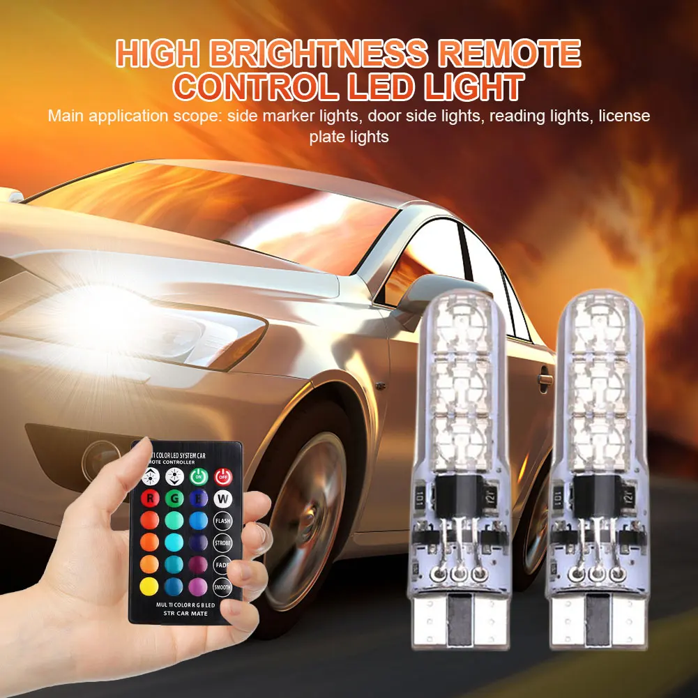 ڵ ¦ ̵ Ʈ T10 RGB ڵ Ŭ , 6SMD 5050 LED , ڵ  , 2 