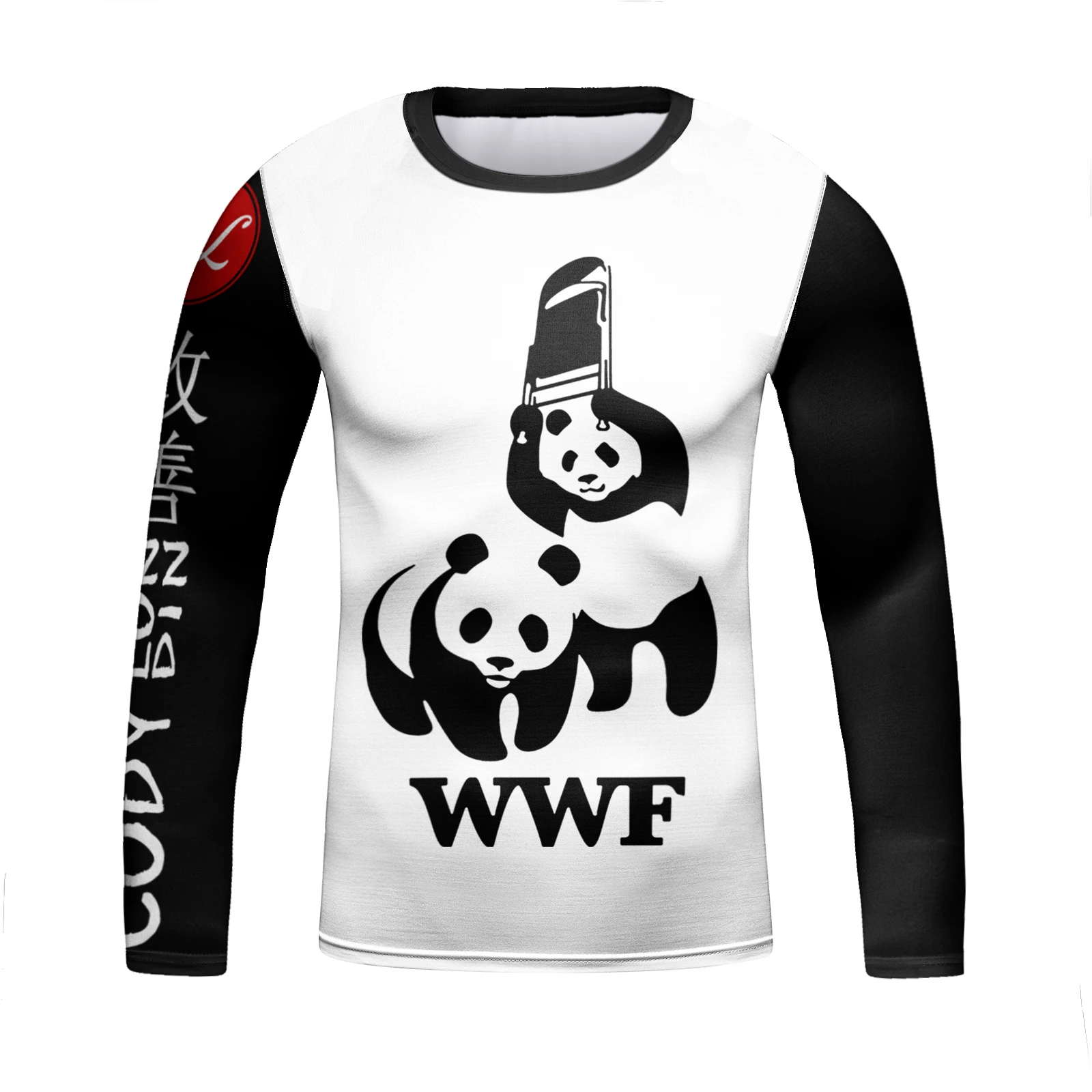 

Kids Compression Shirt Boy Sport Panda Printed Training Active T Shirt Boys Gymnastics Clothing Children BJJ Training Rashguard