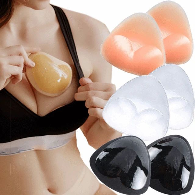 1 paar Silikon Brust Aufkleber Bikini Push-Up Schwamm Bh Pad Atmungs  Einfügen Silikon Pads für