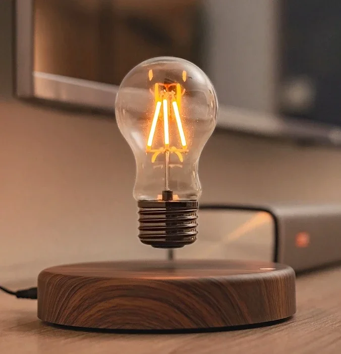 

2023 New Maglev Table Lamp LED Luminous Rotating Bulb Living Room Study Desk Maglev Night Light Art Creative Table Lamp