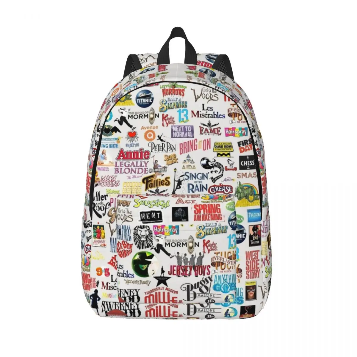 Broadway Melody Backpack for Boy Girl Kids Student School Bookbag Musical Theatre Drama Canvas Daypack Preschool Primary Bag 1