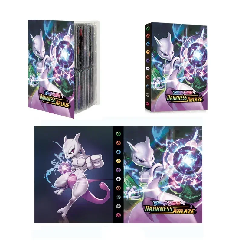 2024 Charizard Mewtwo Holder Binder Collections Folder Anime Card Protector Notebook for Pokemones Album 240/540Pcs Card Book