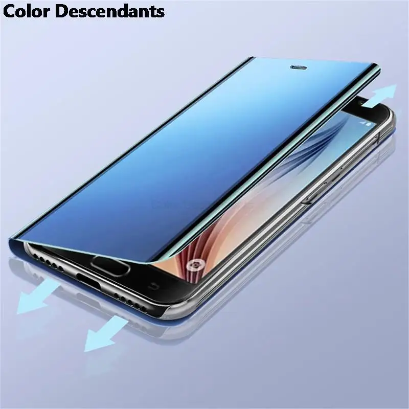 Smart Mirror Flip Phone Case For Samsung Galaxy S23 Ultra S22 S21 S20 FE S10 Plus A04 A04S A34 A54 A33 A53 A73 A32 A52 A72