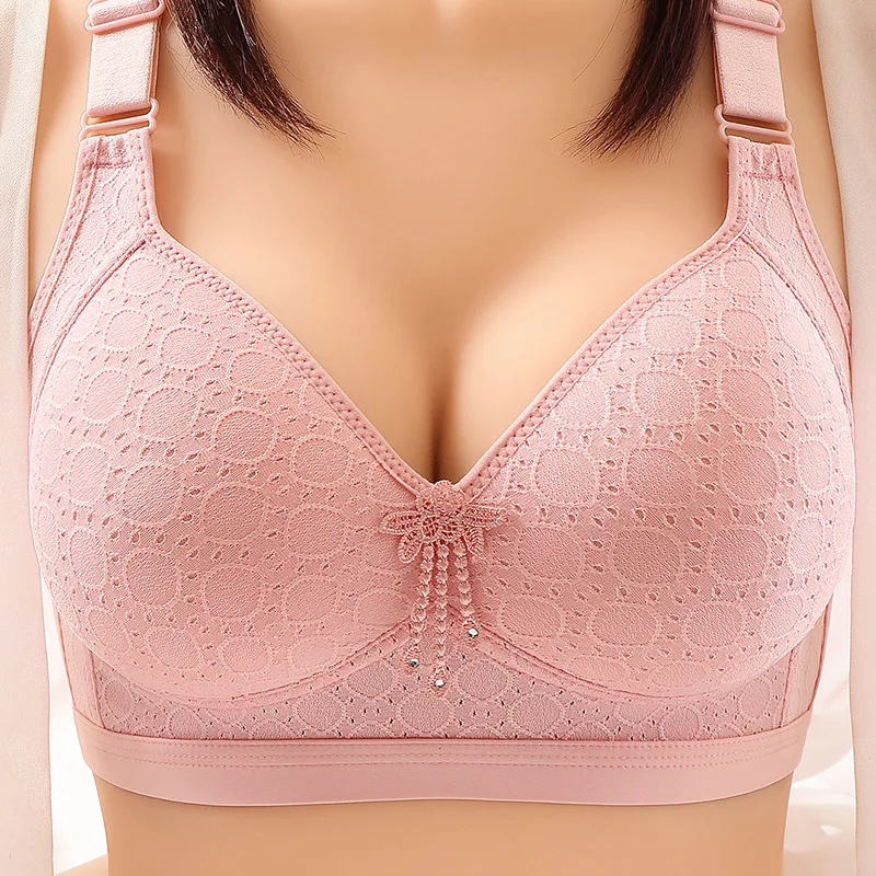 

New 36-46 B/C Sexy Bra Front Closure Brassiere Wireless Bralette for Big Breast Seamless Bras Women Middle Aged Lingerie