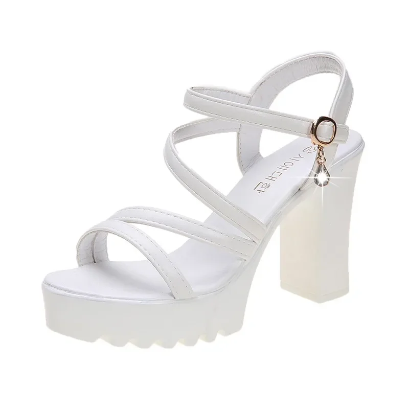 Shoes for Women High Quality Open Toe Ankle Strap Women's Sandals Summer Buckle Solid Dress Office Slingbacks Sandals
