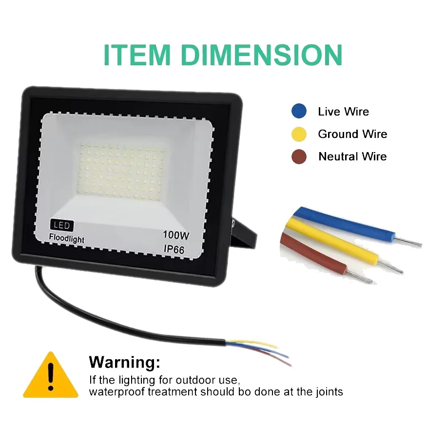 LED PIR Motion Sensor Floodlight Outdoor Wall Light 100W 50W 30W 20W 10W IP66 Waterproof LED Spotlight Garden