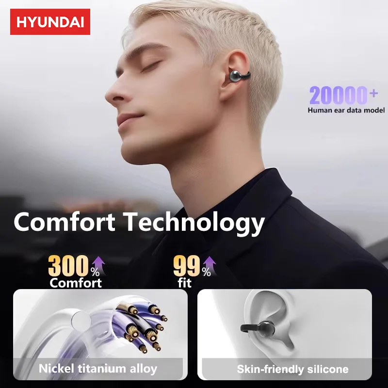HYUNDAI Clipbuds7 イヤークリップイヤホンスマート LED