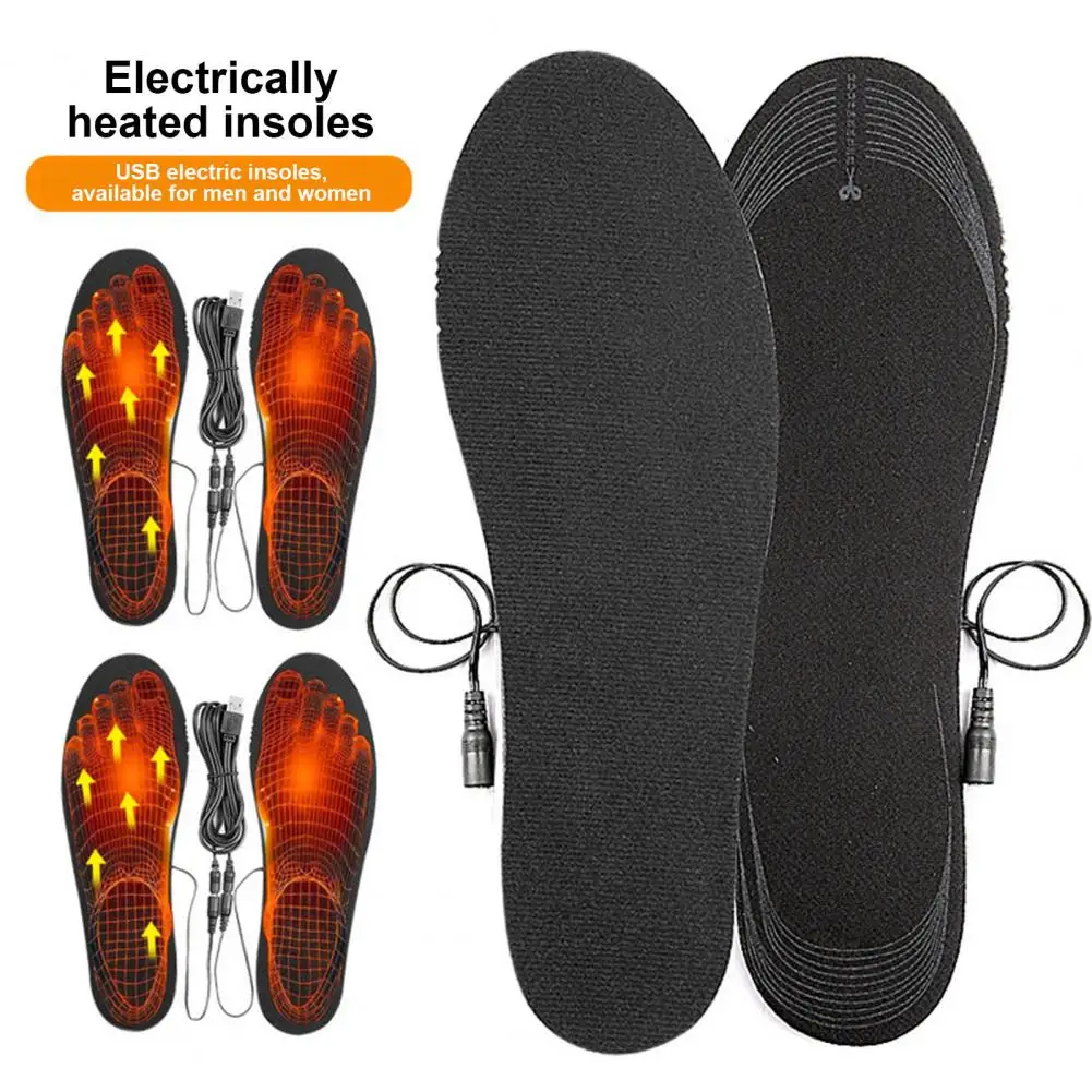 Carbon Fiber Insoles Washable Insoles Usb Rechargeable for Winter Sports Activities Washable Electric Foot for Men