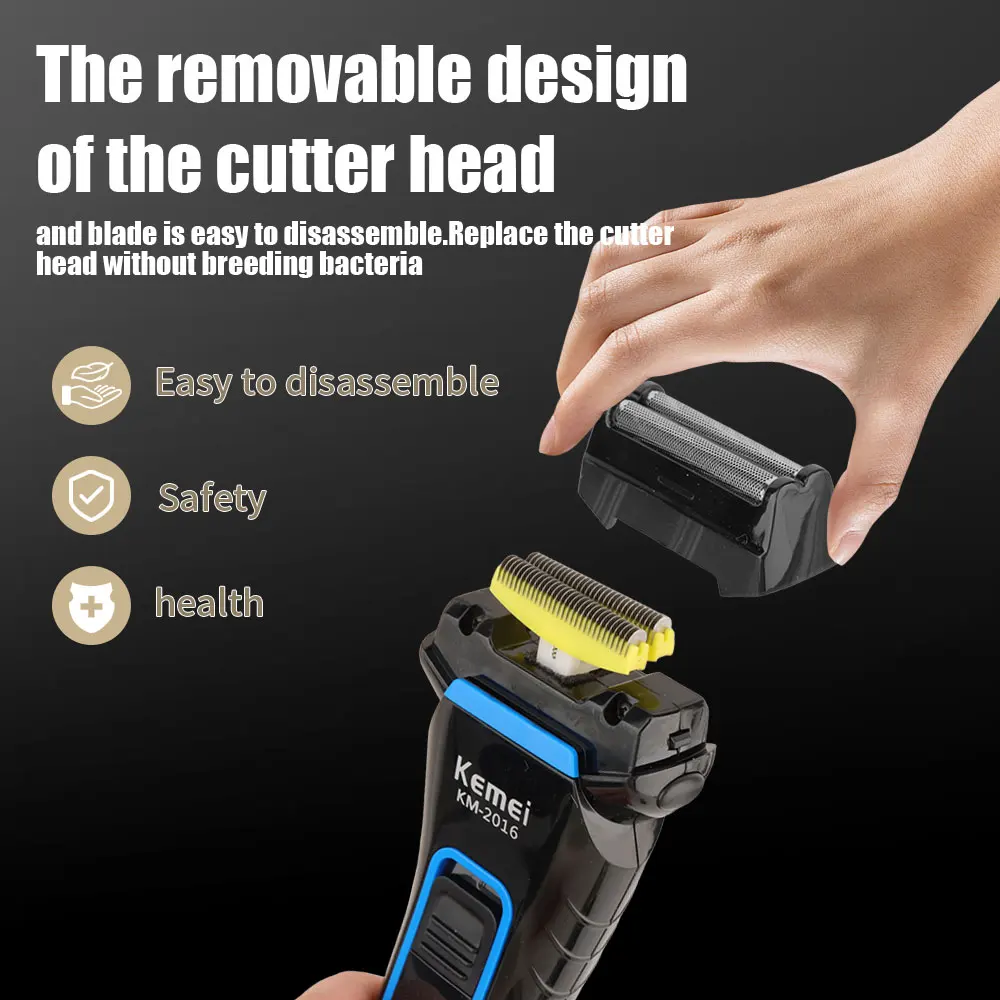 KEMEI KM-2016 ثلاثية الأبعاد ABS ماكينة حلاقة كهرب...