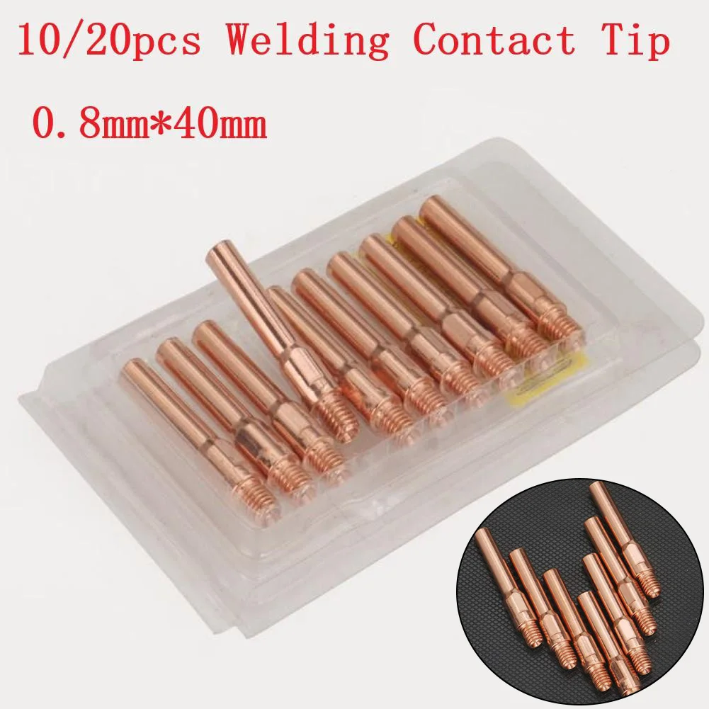 gold solder paste 10/20PCS 0.8mm Mig Welding Nozzles Flashlight Contact Tip For MB15 MB25 MB36 Secondary Welding Contact Tip Tools soldering paste