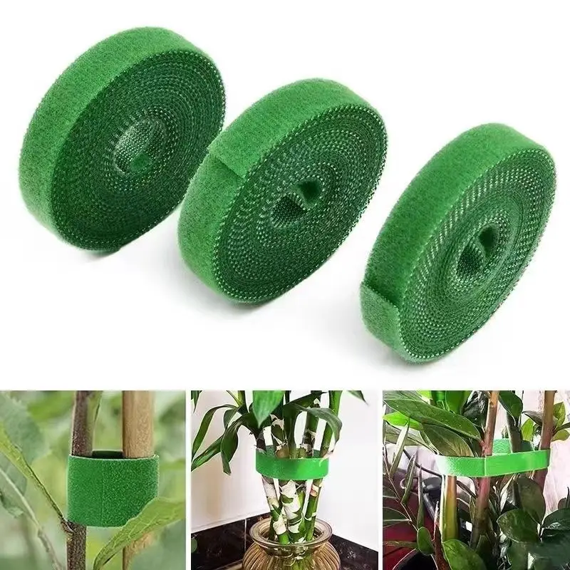Self Adhesive Nylon Plant Tie Reusable Plant Hook Loop Ties Fastener Tape Bamboo Cane Wrap Support Home Garden Accessories plant ties