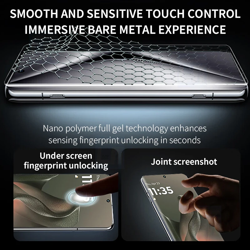 Full Curved Hydrogel Screen Protector, 2-4 Piece Set
