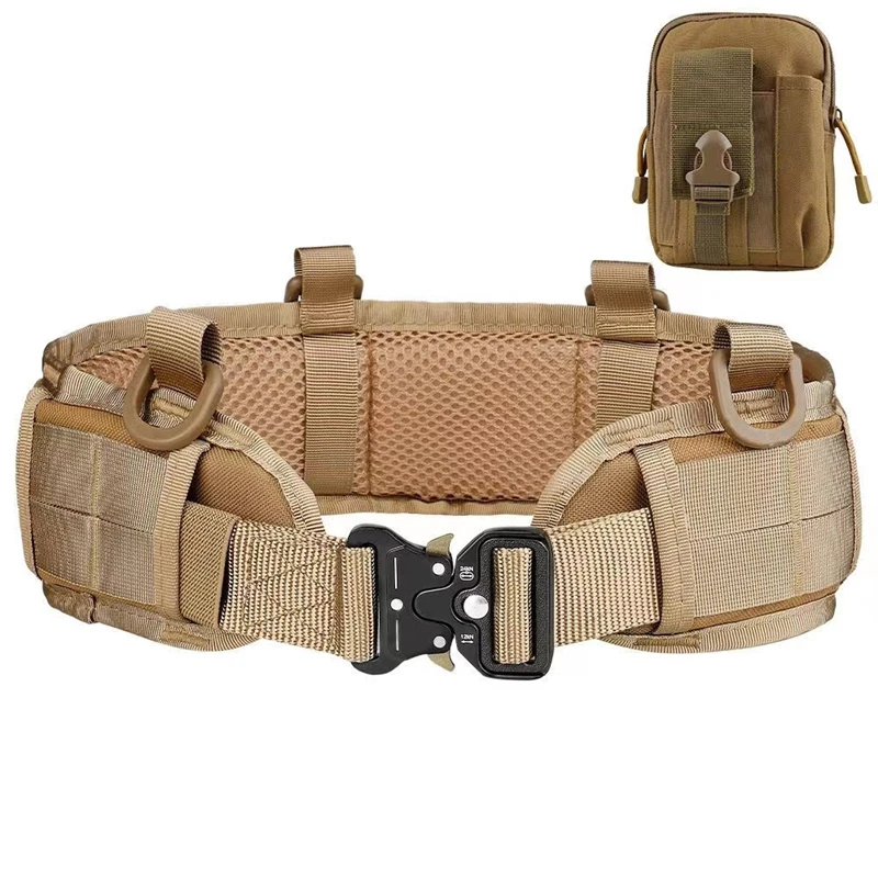 

Nylon Cobra Military Waist Wrap Belt Suit With Tool Bag Outdoor Molle Tactical Belt Men Battle Belt Set Versatile CS Field