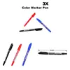 3 Pcs/Set CD-R DVD-R Disc Marker Pen Double Head Marker Pen Writing Student marker Pen School office Stationery Supplies 6