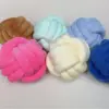 Nordic Hand-woven Three-strand Rope Round Ball Pillow Home Decoration Crystal Velvet Knot Ball Pillow 4