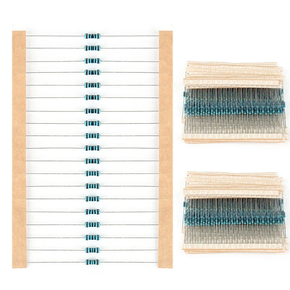Carbon Film Resistor 600pcs Resistor Kit 10 Ohm-1MOhm 1/4W &plusmn;1% Carbon Film Single Resistor Electrical Electronics 30 Value