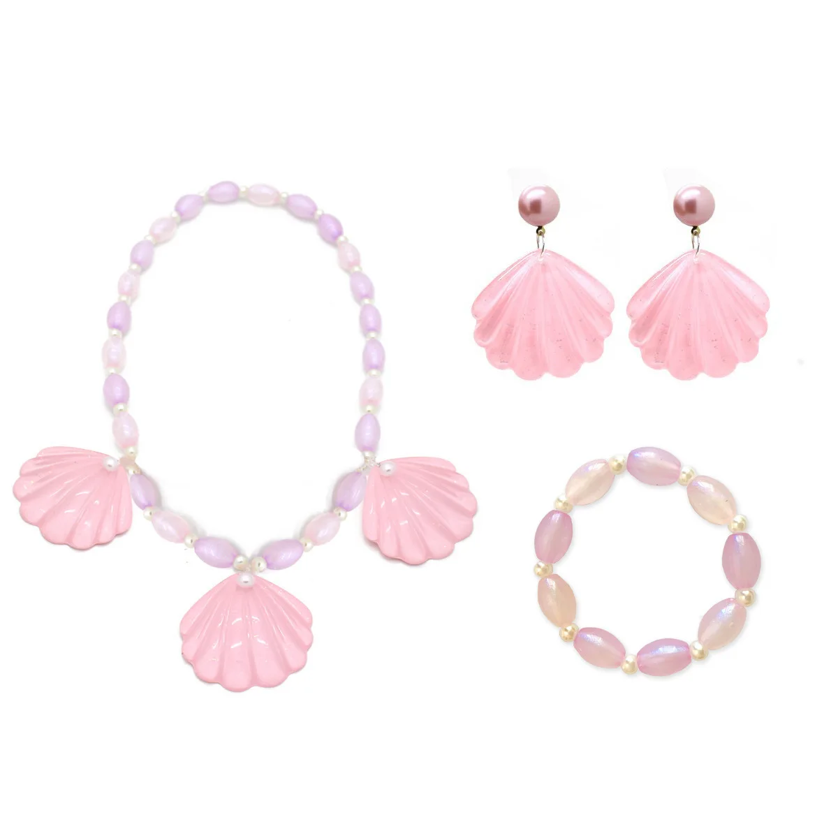 Movie Pink Barbi Kids Cosplay Accessory Wig Hat Earring Set Baby Girl Birthday Party Necklace Bracelet Halloween Christmas Cos 6