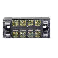 1PCS -TB1504 Dual Row Thick Copper Screw Terminal Block Flame Retardant Grounding Strip Wire Connector Durable 600V 15A 5