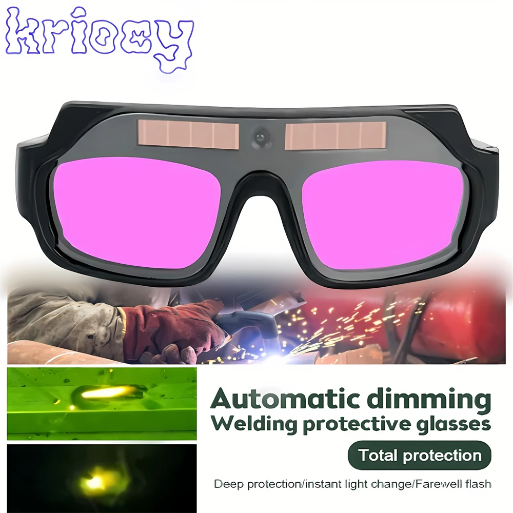 Welding Glasses Automatic Darkening Dimming Anti-glare Argon Arc Welding Welder Eye Protection Goggles