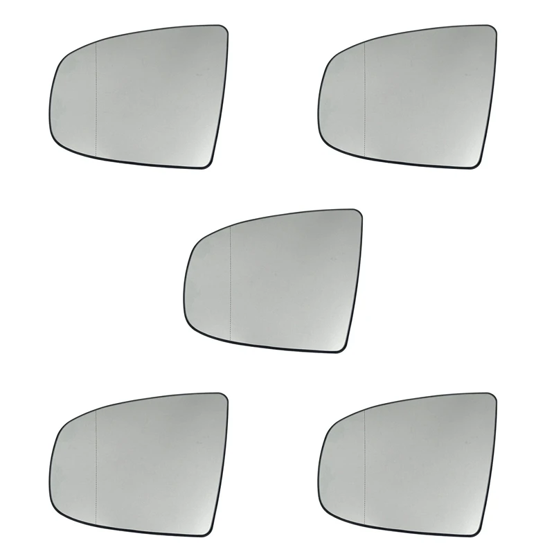 

5X Left Side Rear View Mirror Side Mirror Glass Heated + Adjustment For BMW X5 E70 2007-2013 X6 E71 E72 2008-2014