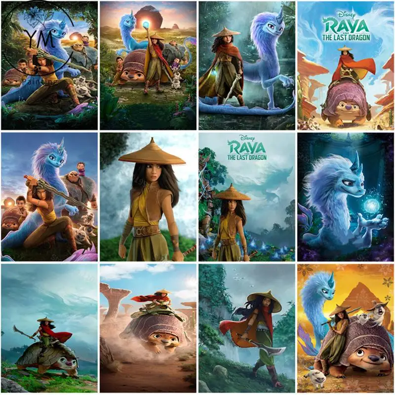 Raya And The Last Dragon Disney Diamond Painting Handmade Full Diamond Cross Stitch Home Decor Art Kit Diamante Mosaico Ricamo
