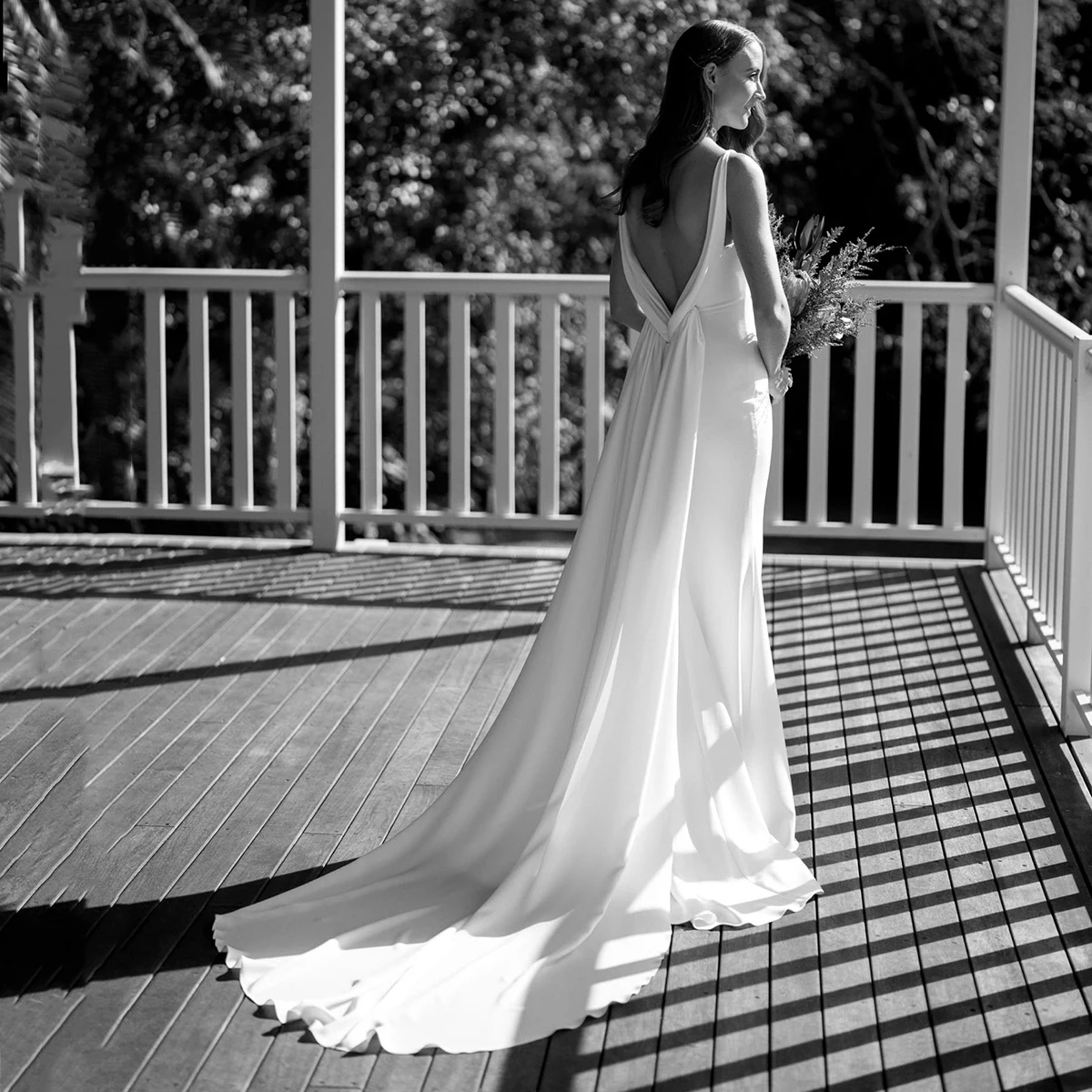 Button back wedding dress top