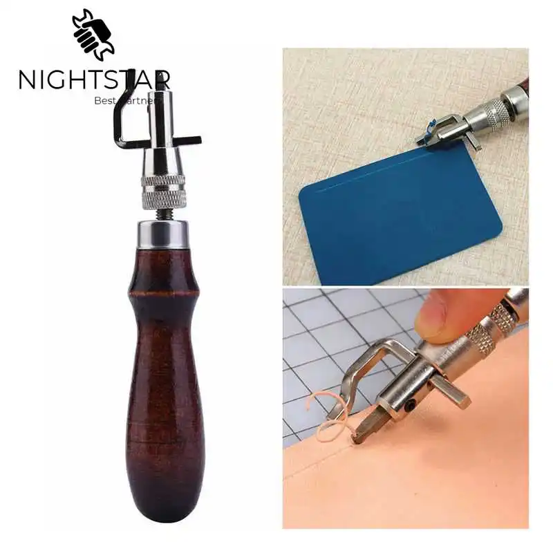 7 In 1 Pro 가죽 공예 조정 가능한 스티칭 및 그루버 주름 가죽 도구 DIY 실용적인 핸드 툴 세트