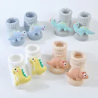 Cute Cartoon Dinosaur Baby Socks For Boys Girls Spring Summer Soft Cotton Anti Slip Solid Newborn Toddler Sock Kids Socken 0-12M 1