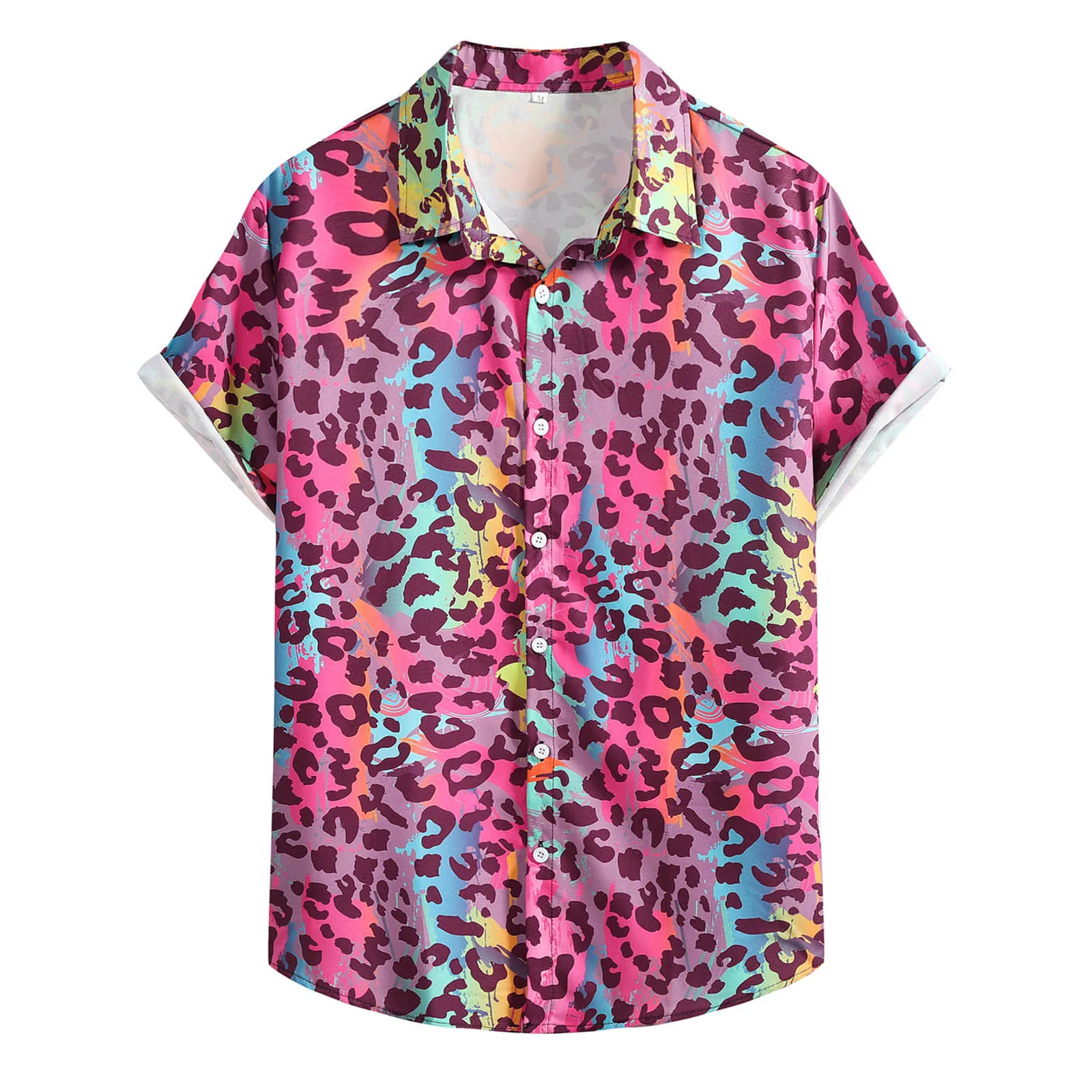 

Мужская Летняя Повседневная футболка с принтом, футболка с коротким рукавом, Пляжная модная повседневная винтажная Пляжная футболка с пуговицами из высококачественного материала