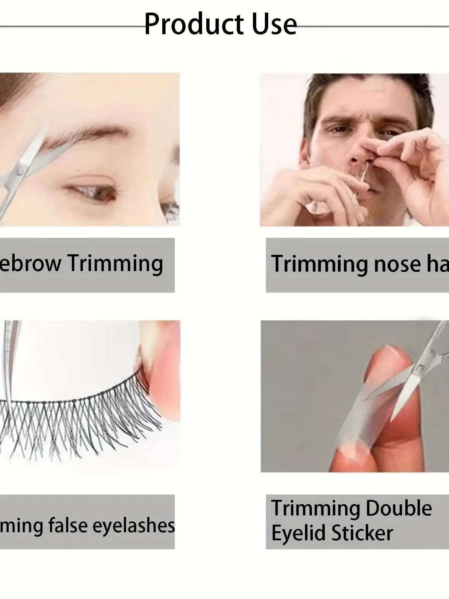 Small Stainless Steel Scissors For Nails, Eyebrow And Nose Hair Scissors, Nail Trimmers, Facial Trimmers, Makeup And Beauty Tool 5
