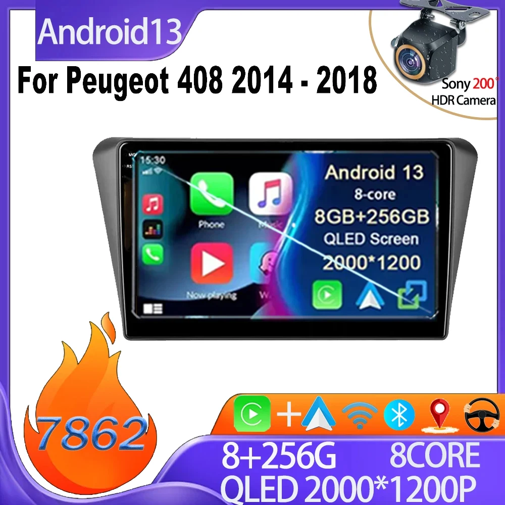 

Android-радио для Peugeot 408 2014-2018, плеер с навигацией, Bluetooth, зеркальная ссылка, Wi-Fi, стереомагнитола, головное устройство, мультимедийный GPS
