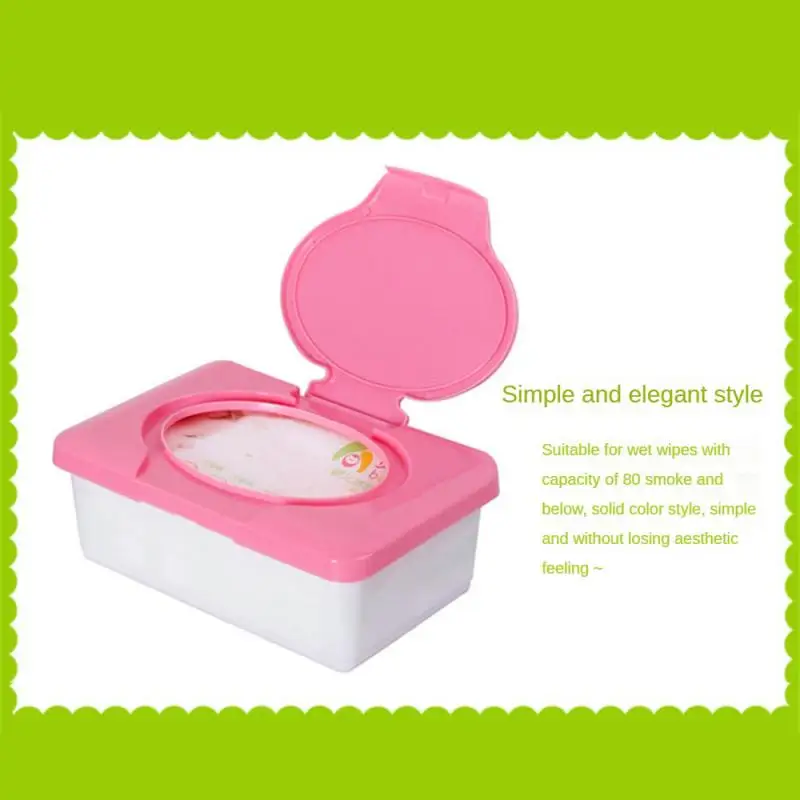 Wipes Plastic Storage Baby Wipes Dispenser Stain Resistant Dust-proof With Lid Non-Slip Wipes Box Holder For Bedroom images - 6