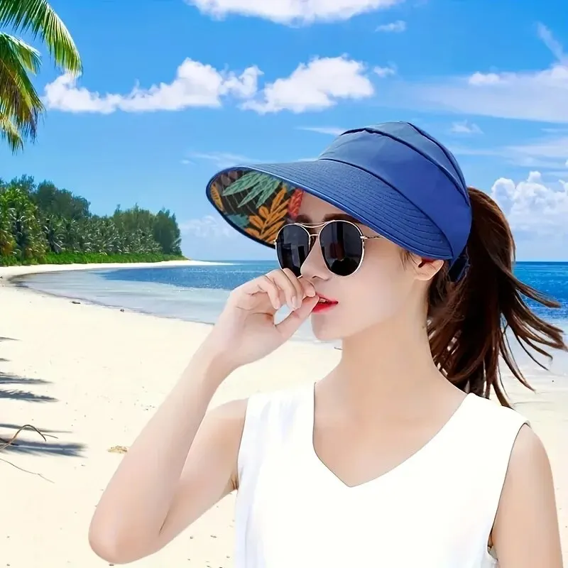 Women-Wide-Brim-Sun-Protection-Visor-Sun-Hat-Anti-UV-Lightweight ...