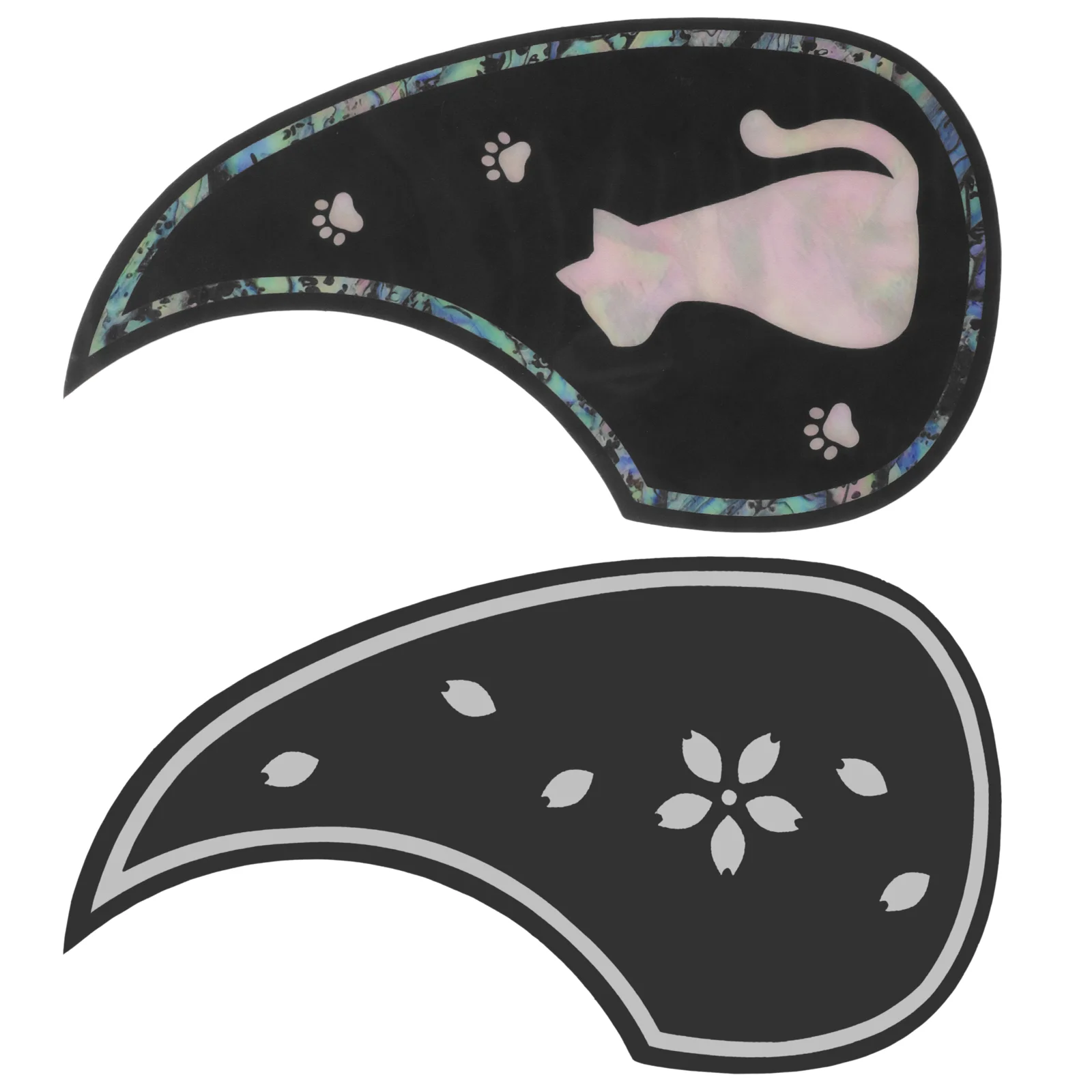 

2 Pcs Guitar Pickguard Folk Parts The Cat Acoustic Protector Pvc Pickguards Anti-scratch Plate Cherry Blossom