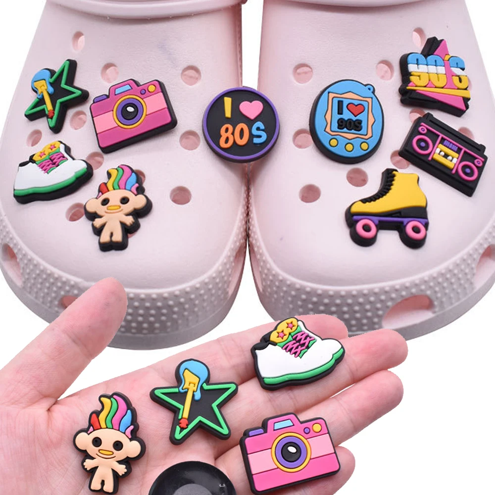 

Hot Sale 1pcs PVC Music Accessories for Crocs Charms Men Badge Women Sandals Buckle Kids Pins Shoes Decoration Jeans Wristbands