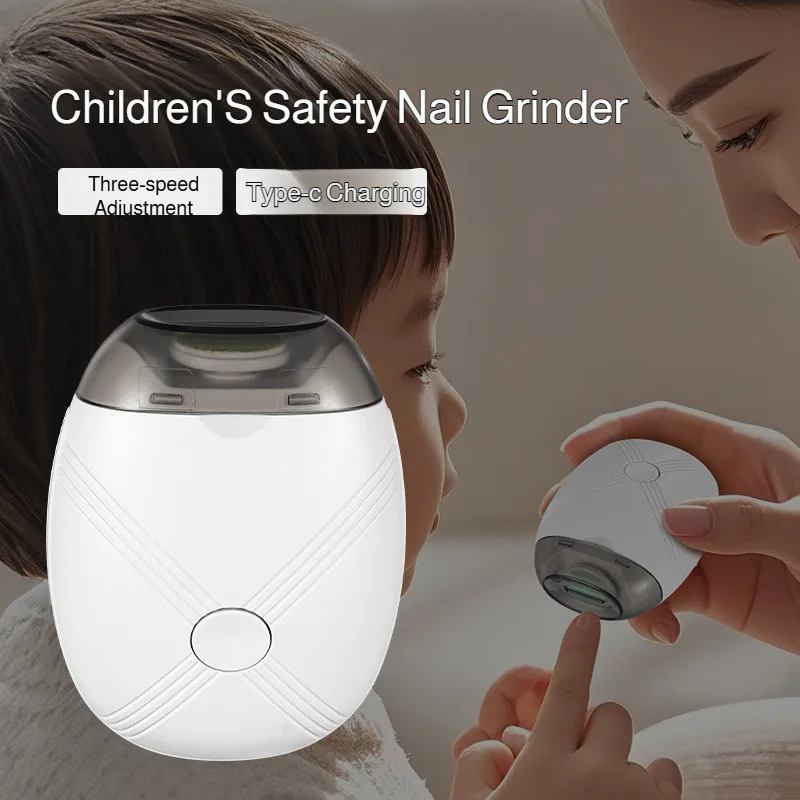 Electric Nail Trimmer Rechargeable Cordless Safe Design For Newborns Baby Nail Care Kit Automatic Nail Grinder_voghion.com