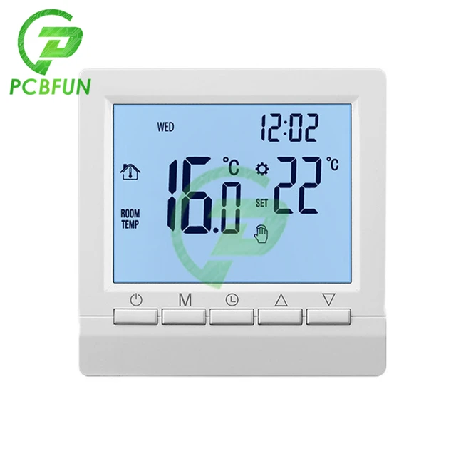 Digital Thermostat 3A Weekly Programmable Room Temperature Controller Gas  Furnace Thermostat - AliExpress