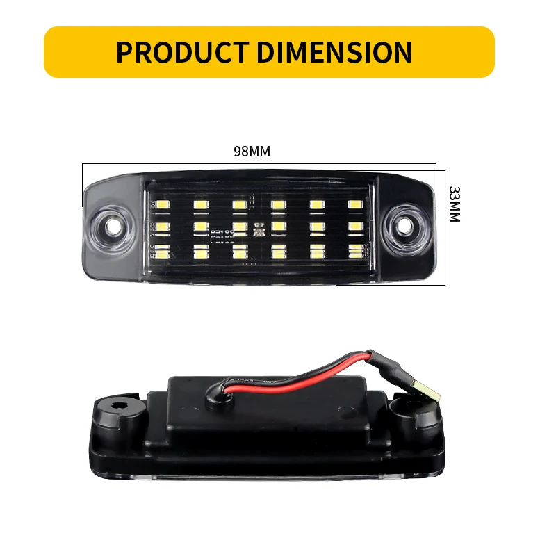 Lumière de plaque d'immatriculation de voiture de haute qualité, 18led sans erreur, pour Hyundai Kia Sportage pour Sonata 10 Sonata YF GF 10 Canbus blanc, 2 pièces