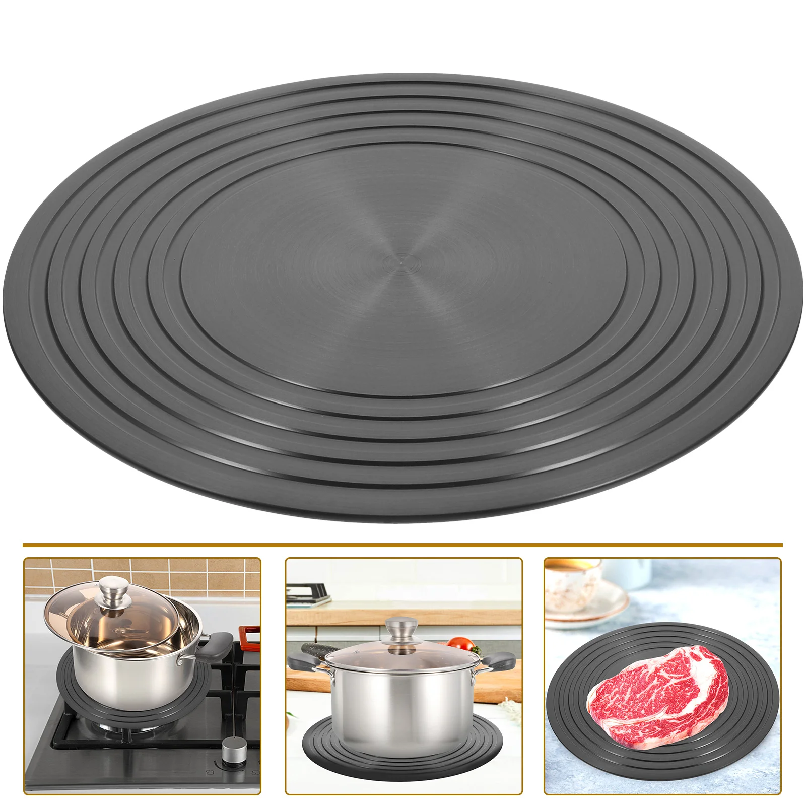 

20/24cm Aluminum Heat Conduction Plate Heat Diffuser Ring Plate Fast Defrosting Tray Gas Stove Protector Stoves for Induction