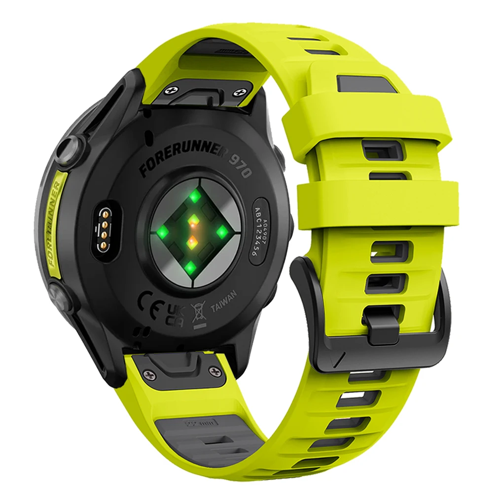 QuickFit 22mm Two-Tone Silicone Sports Watch Band Strap