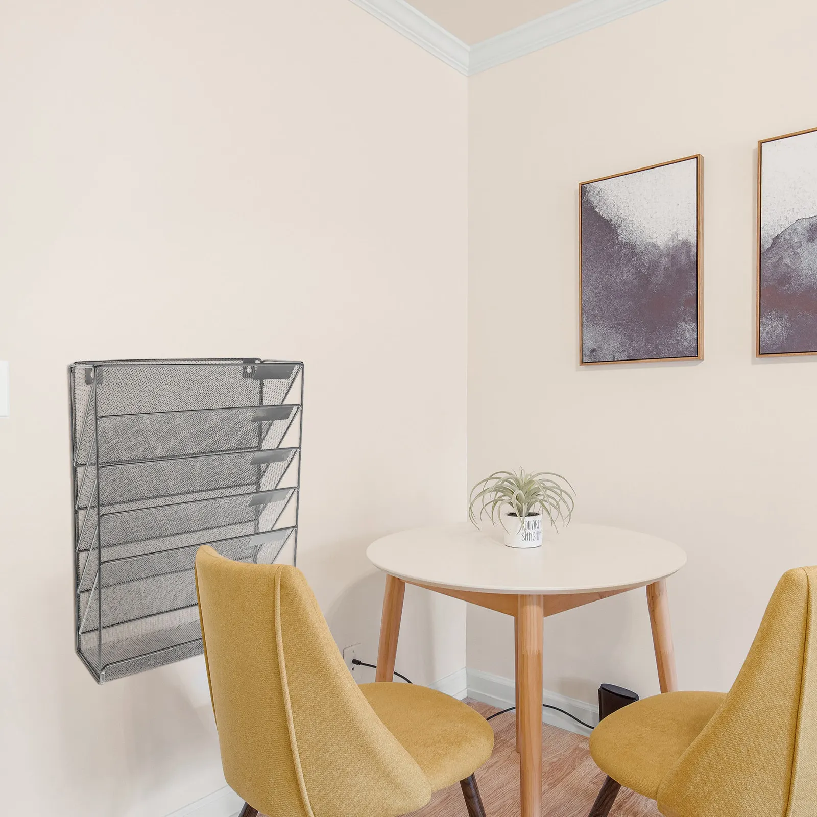 1Pcs 벽걸이 파일 랙 녹 방지 벽걸이 파일 홀더 다층 사무실 문서 정리함 선반 벽걸이 정리함