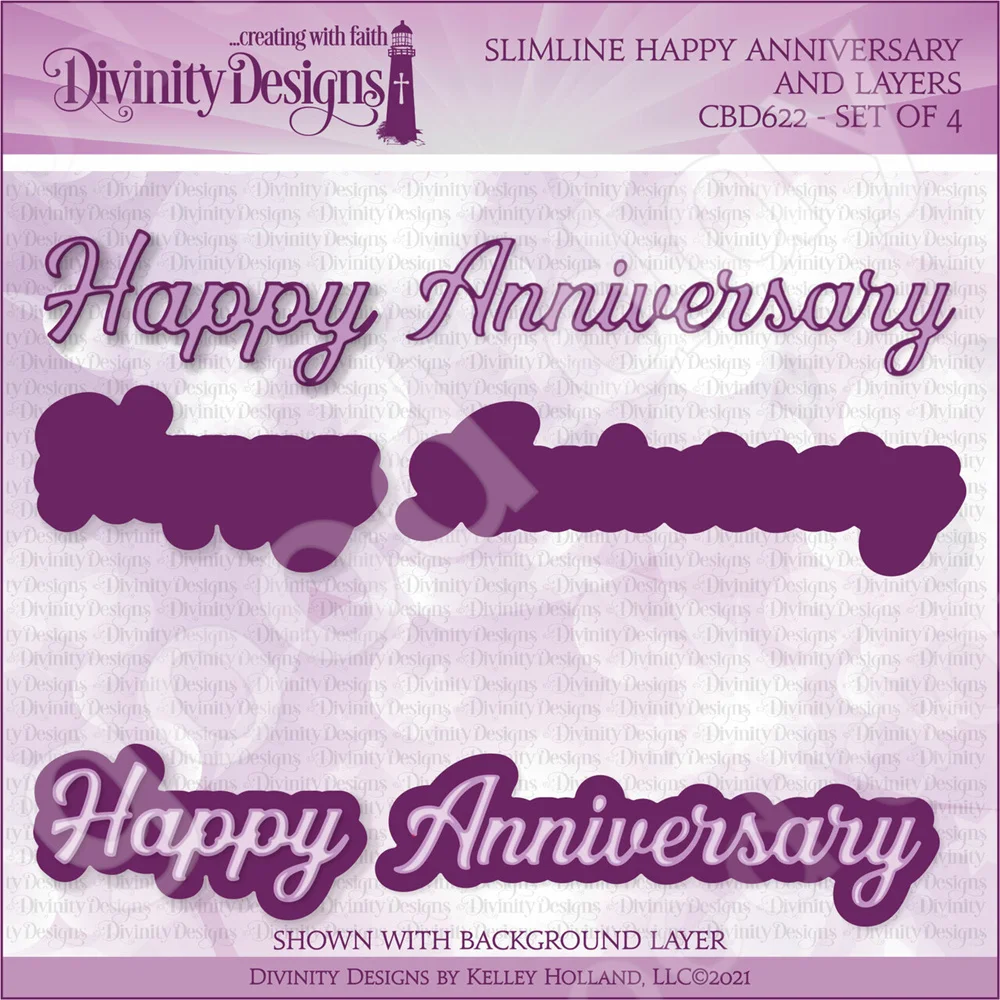 

New,slimline Happy Anniversary and Layers,metal Cutting Dies Scrapbooking Diy Decoration Craft Embossing 2022 spring