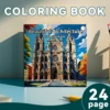 Adult Picture Book 24 pages Beautiful Architecture Coloring Book can relax and relieve stress Graffiti Painting Drawing 1
