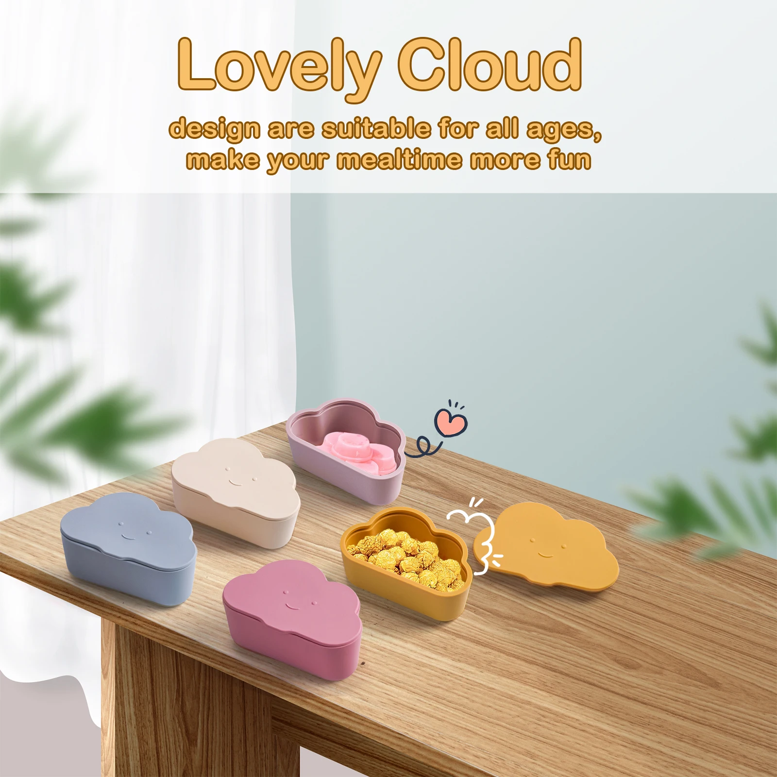 Cute Cloud Snack Container with Lid