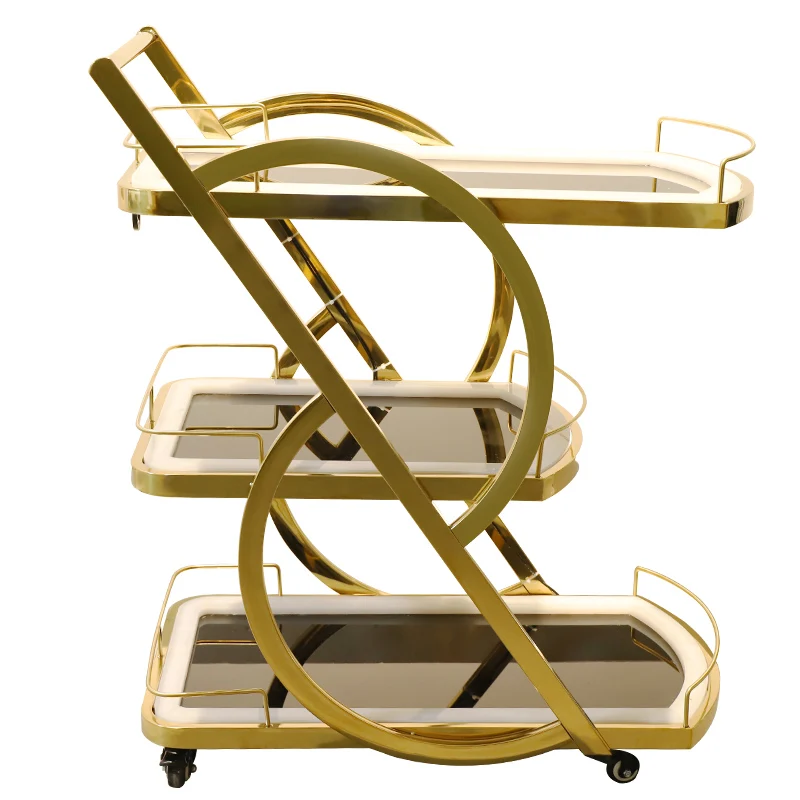 

Double tier round square plate bar night club hotel kitchen and tableto display wine rack fruit holder LED luminous Fruit tray