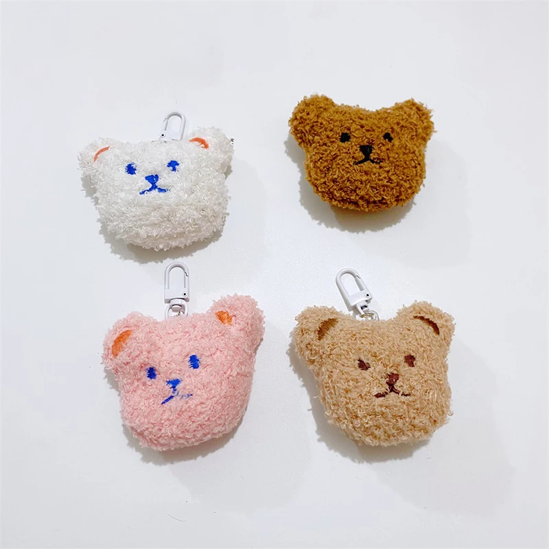 Chaveiro de pelúcia bonito dos desenhos animados Chaveiro de urso recheado macio Chave do carro Pingente de saco adorável Decoração de mochila Presentes encantadores