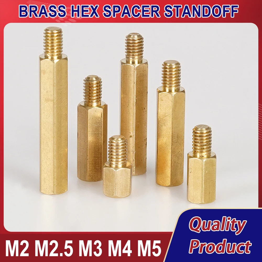 M2-M2-5-M3-M4-M5-Hex-Brass-Male-Screw-Female-Standoff-Board-Rack-Stud ...