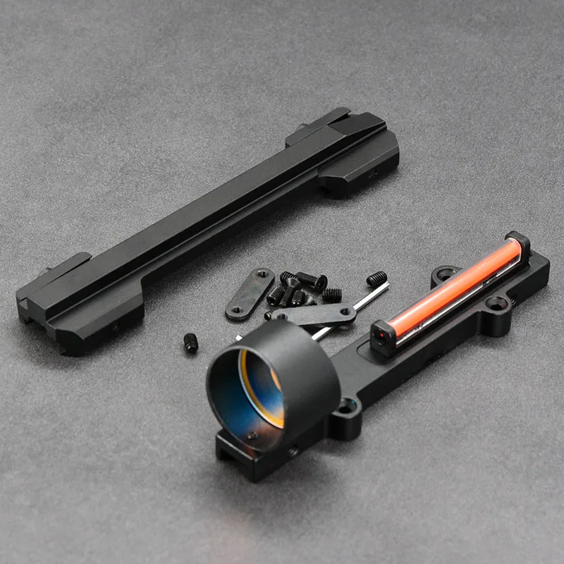 Red Dot Sight Rifle Scope Holographic Collimator Shooin Optics RIB Collimator Sight Solar Power Fiber Reflex With 20mm Extended Mount Base
