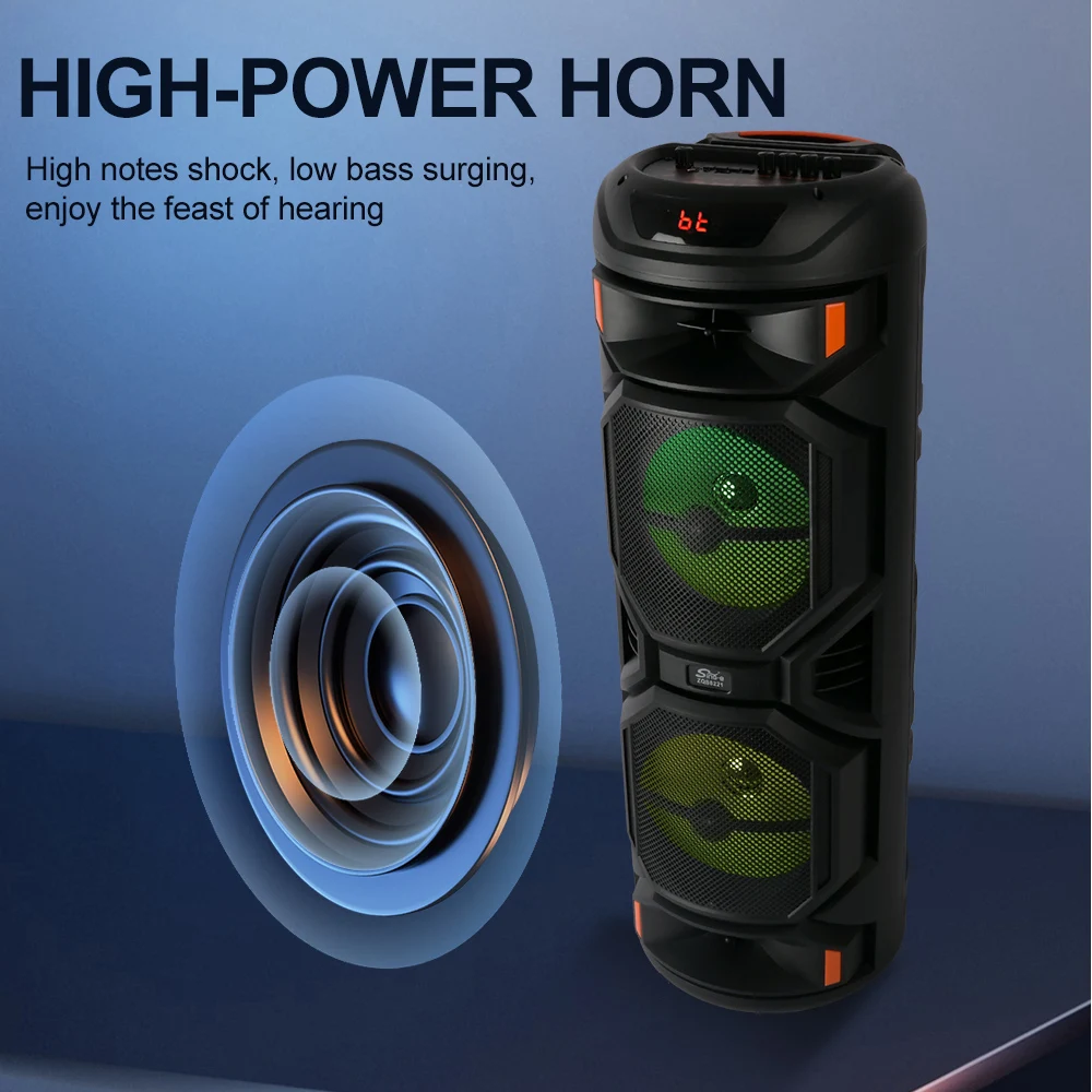 ZQS8221 400W Maximum Super Power Outdoor Bluetooth Speakers 8-Inch